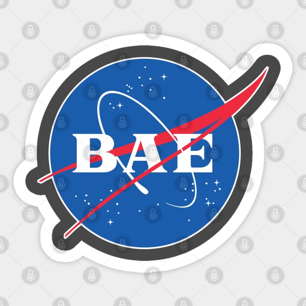 BAE - Nasa Parody Logo Design Sticker by DankFutura